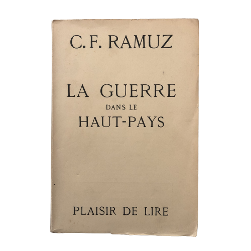 C.F. RAMUZ – La guerre dans le Haut-Pays